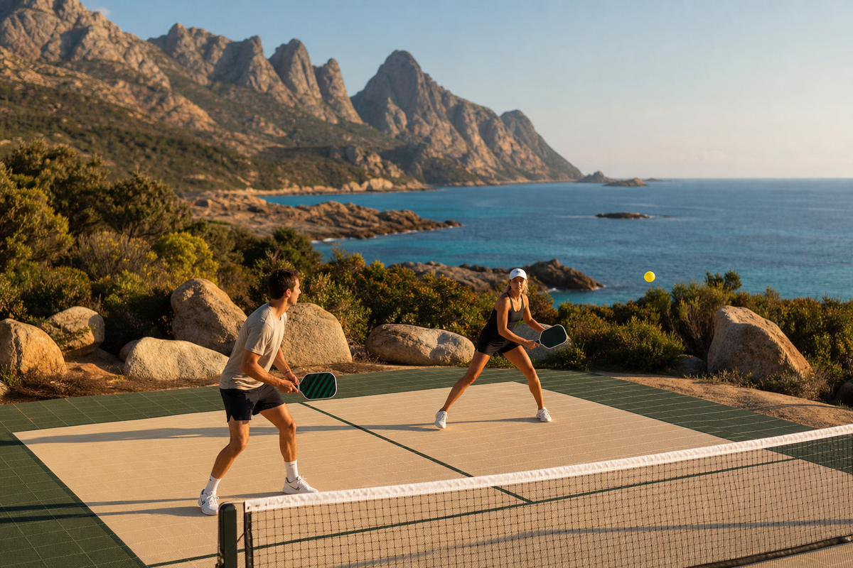 Terrain de pickleball en Corse : constructeur de référence régional
