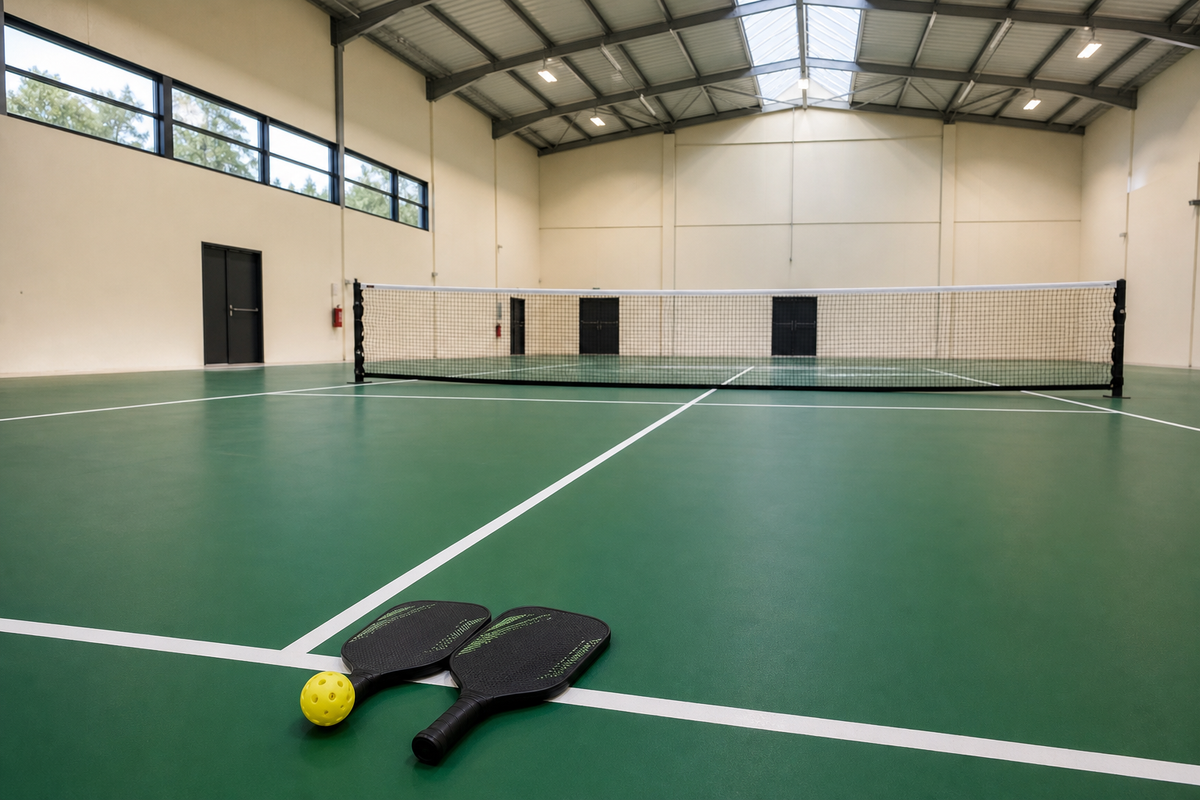PVC roll pickleball court - the indoor large-surface solution