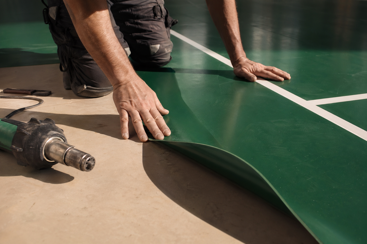 Suelo deportivo PVC para pickleball: el revestimiento de referencia de los gimnasios