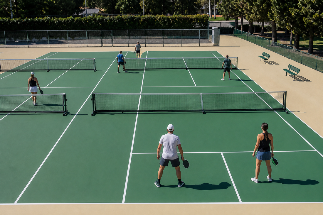4 terrains de pickleball sur 1 court de tennis : la méthode complète