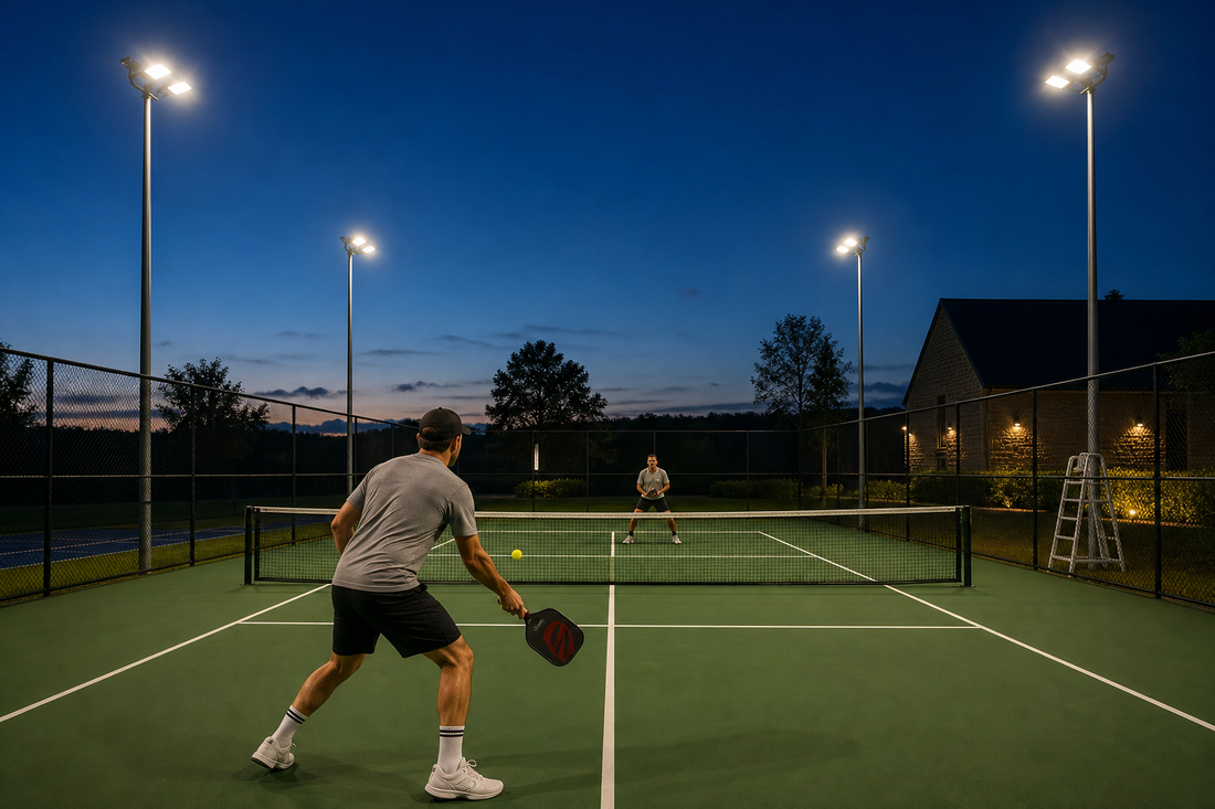 Éclairage d'un terrain de pickleball : guide LED, normes FFP et budget 2026