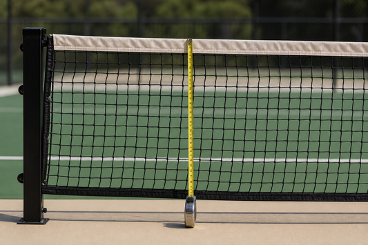 Hauteur filet pickleball : 86,4 cm centre, 91,4 cm aux poteaux