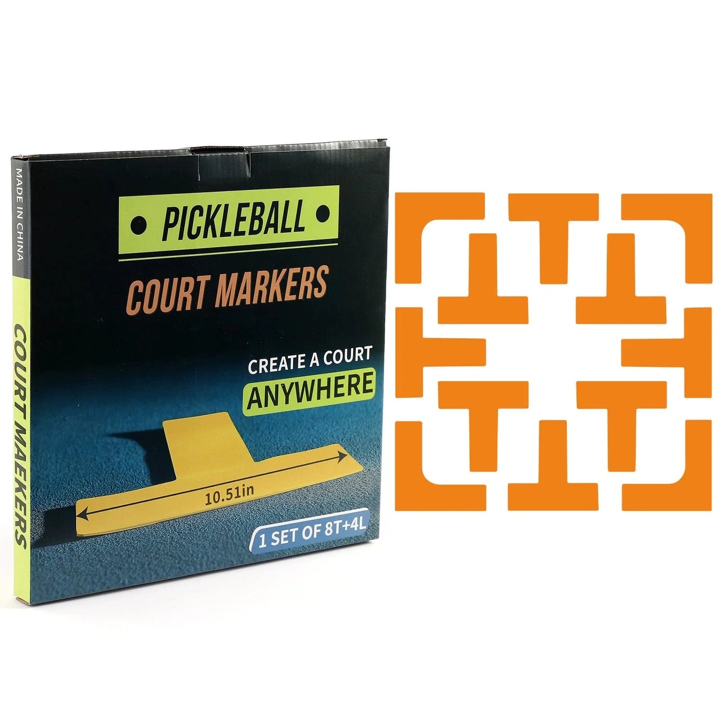 Kit marquage terrain Pickleball portable - Lignes amovibles