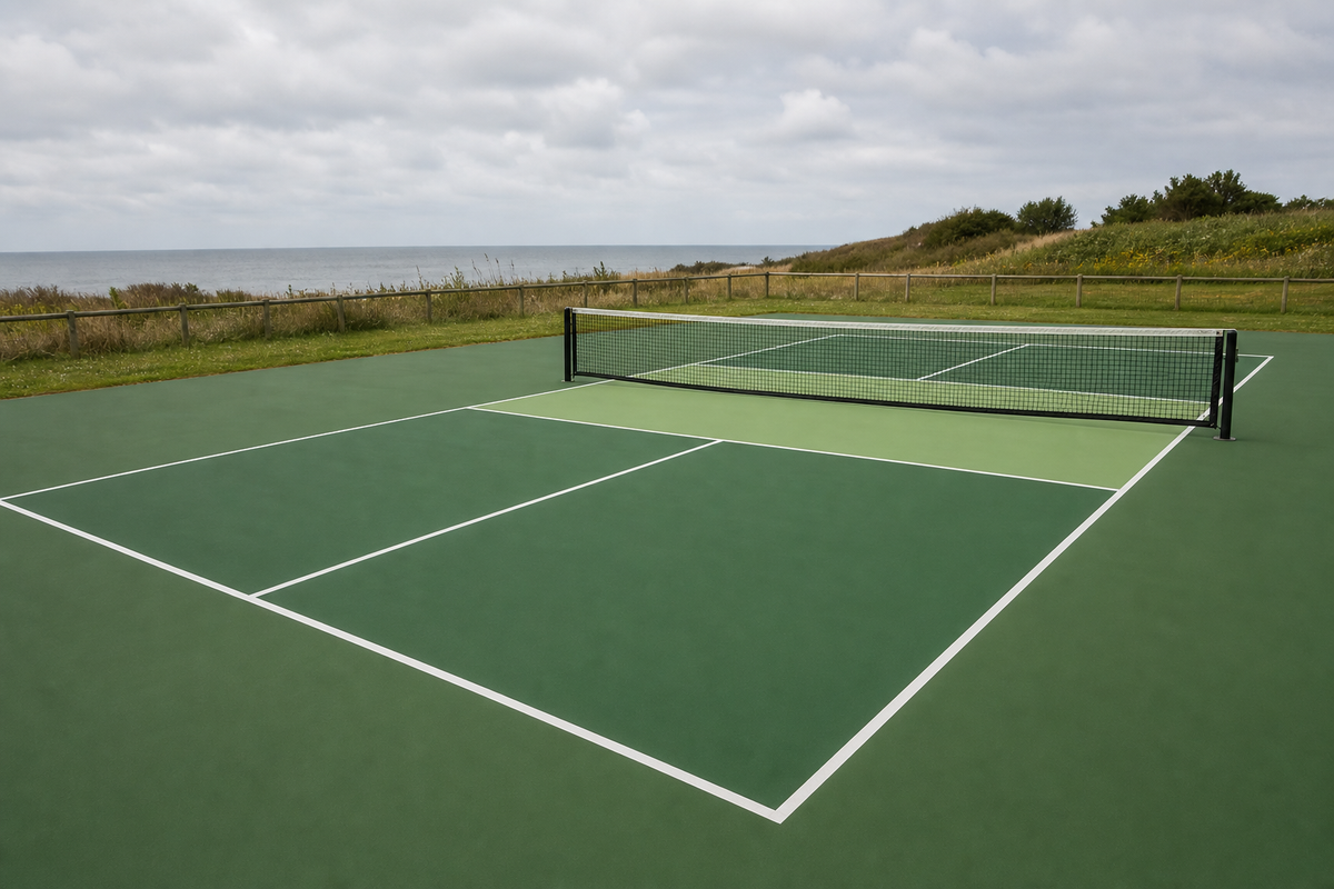 Pickleball court in Normandy: regional builder
