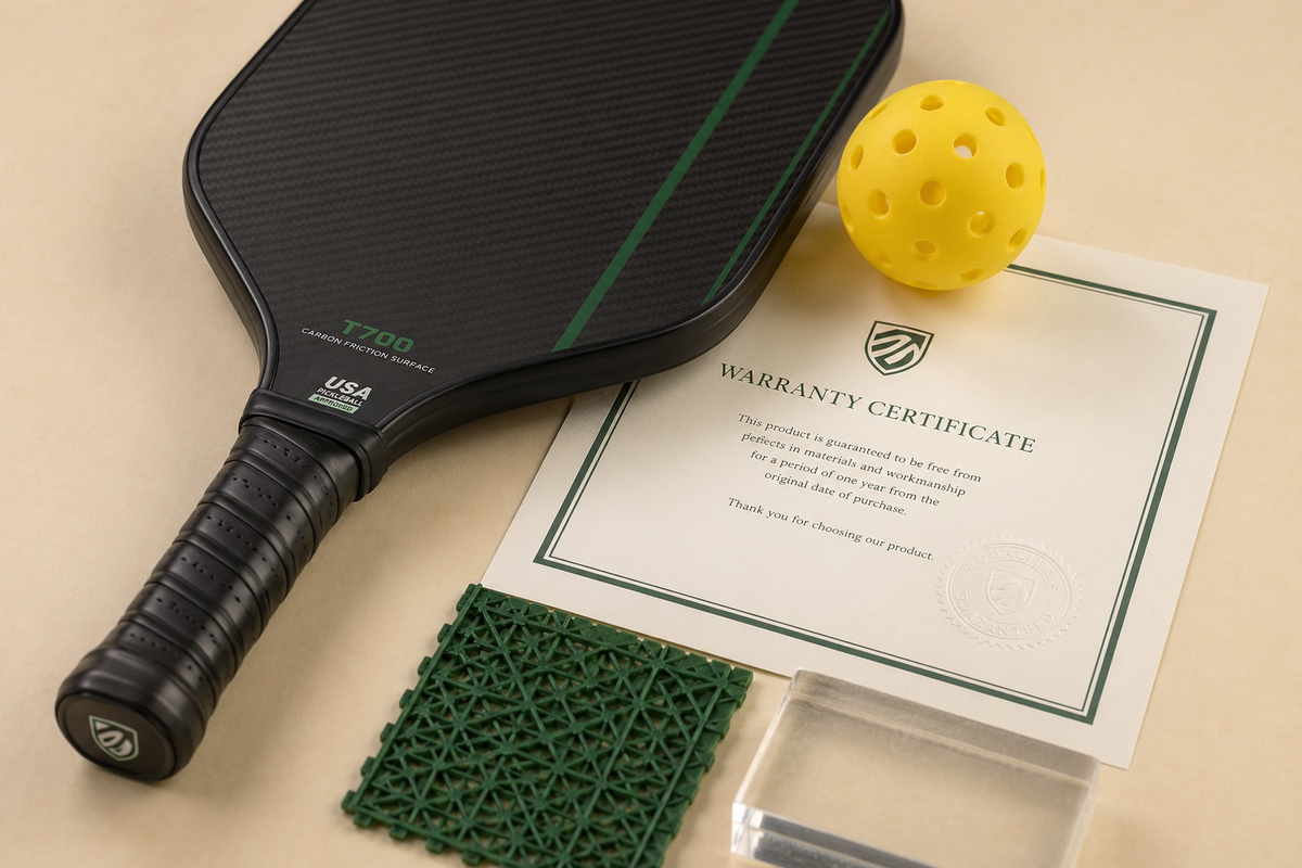 Pickleball court warranty: 2-year material, 5d/7 technical hotline, national service