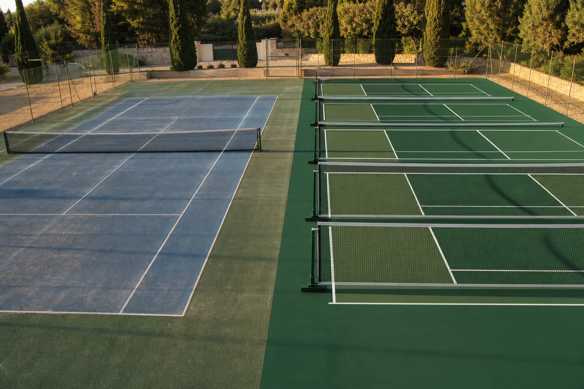 Convertir un terrain de tennis en pickleball : 4 terrains pour le prix d'1