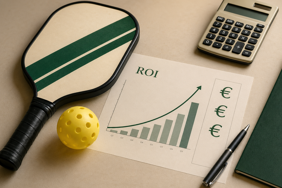 Rentabilité d'un terrain de pickleball : ROI mesuré 12 à 24 mois