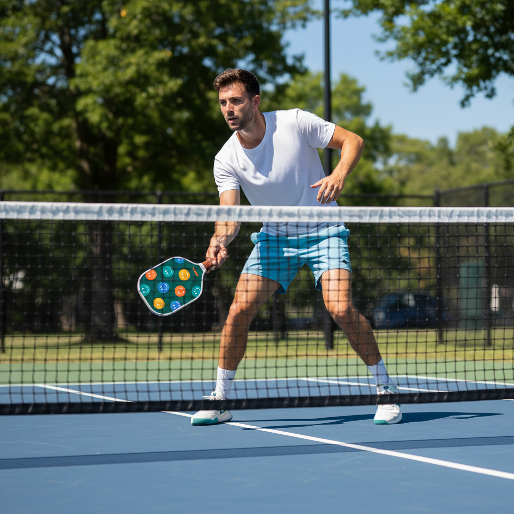 Joueur homme avec raquette RECESS