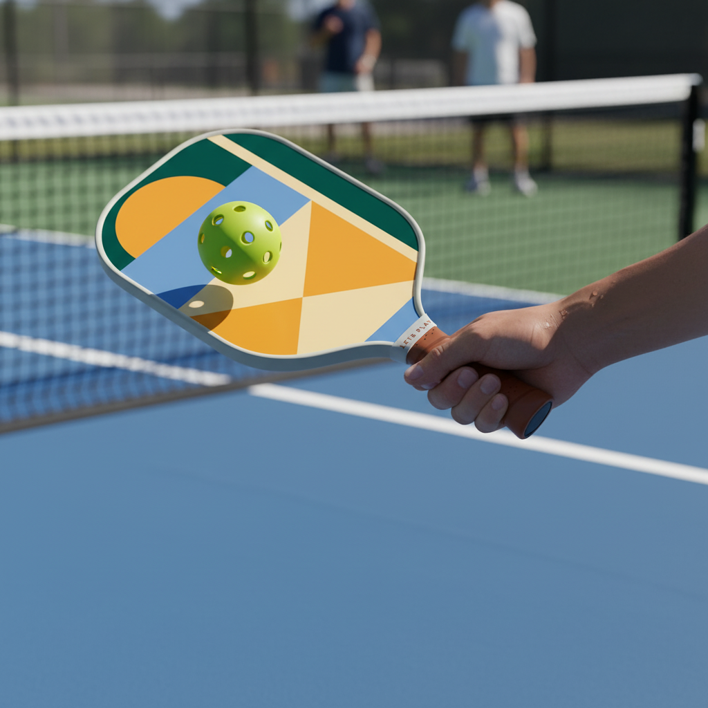 Raquette de pickleball en action